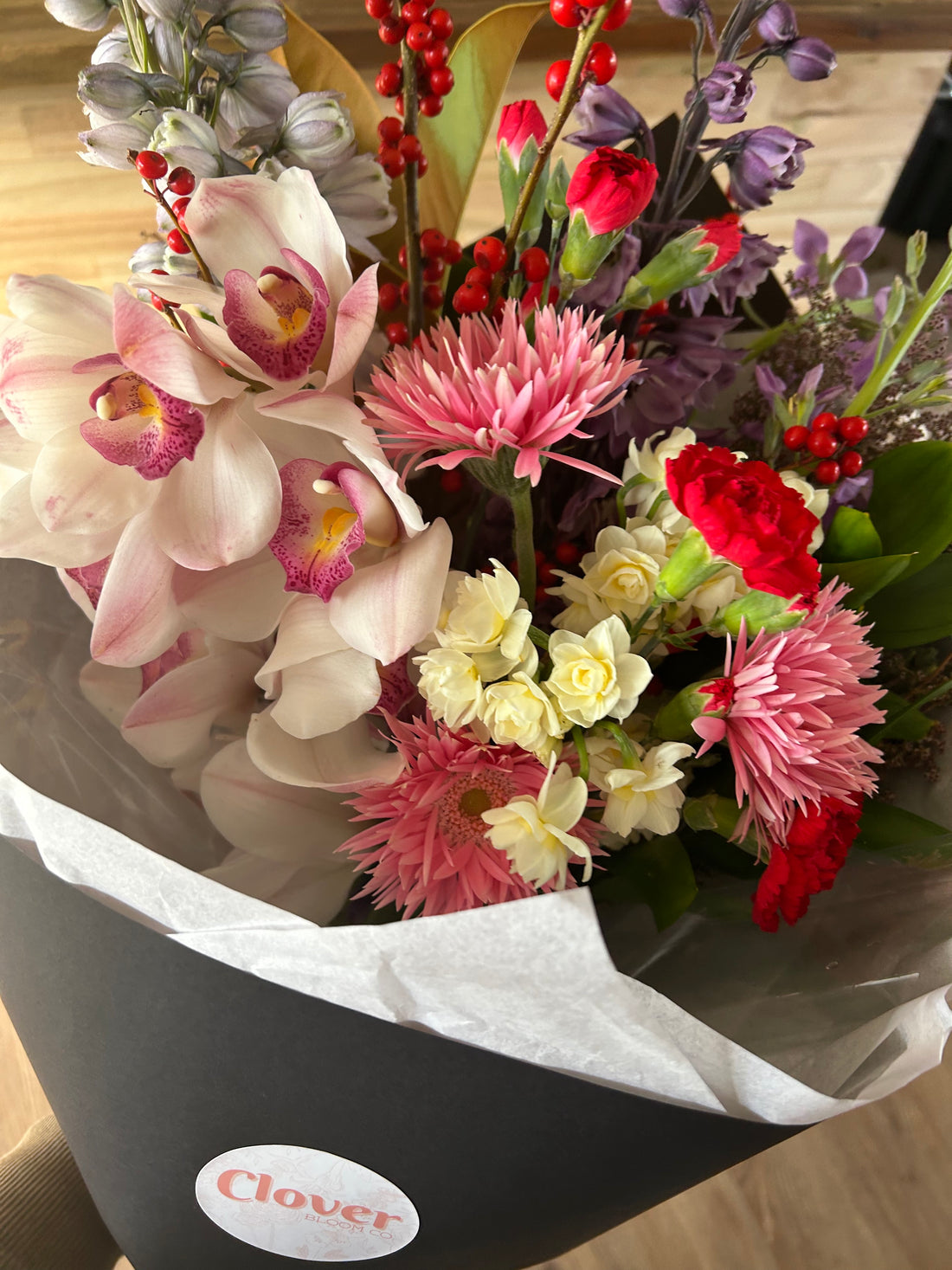 Cymbidium orchid bouquet | Upper Hutt Florist | Wellington Florist